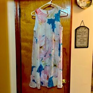 Calvin Klein sleeveless flowing mini dress